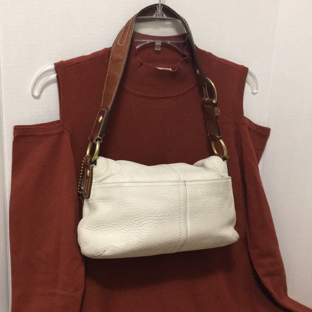 COACH Handbag Leather Pebble Cowhide Hobo 👜 - Picture 3 of 8